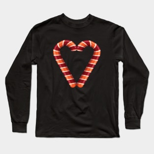 Candy Cane Hearts Long Sleeve T-Shirt